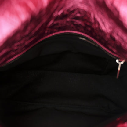 Balenciaga Metallized Crushed Calfskin Quilted Small Monaco Shoulder Bag Pink 5 of 10