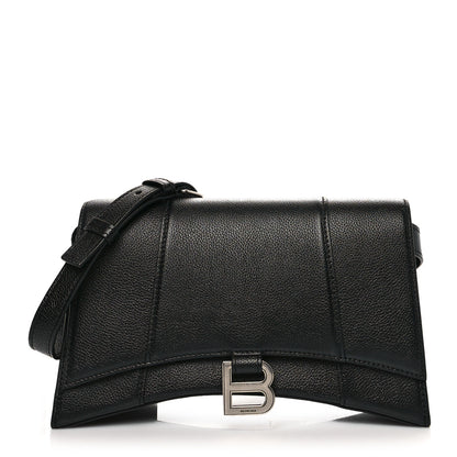 Balenciaga Grained Calfskin Small Hourglass Sling Shoulder Bag Black 1 of 10