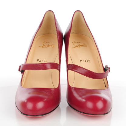 Christian Louboutin Kid Leather Wallis 85 Mary Jane Pumps 40.5 Red 2 of 8