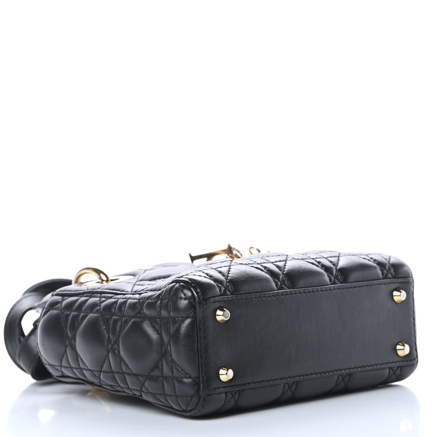 Lambskin Cannage Mini Lady Dior Black