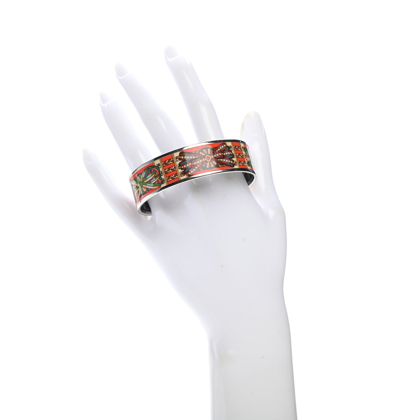 Enamel Printed Wide Rubans du Cheval Bracelet 65
