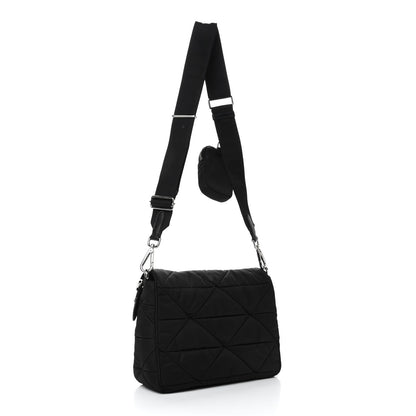 Prada Re-Nylon Quilted Padded Flap Shoulder Bag Black 2 of 4