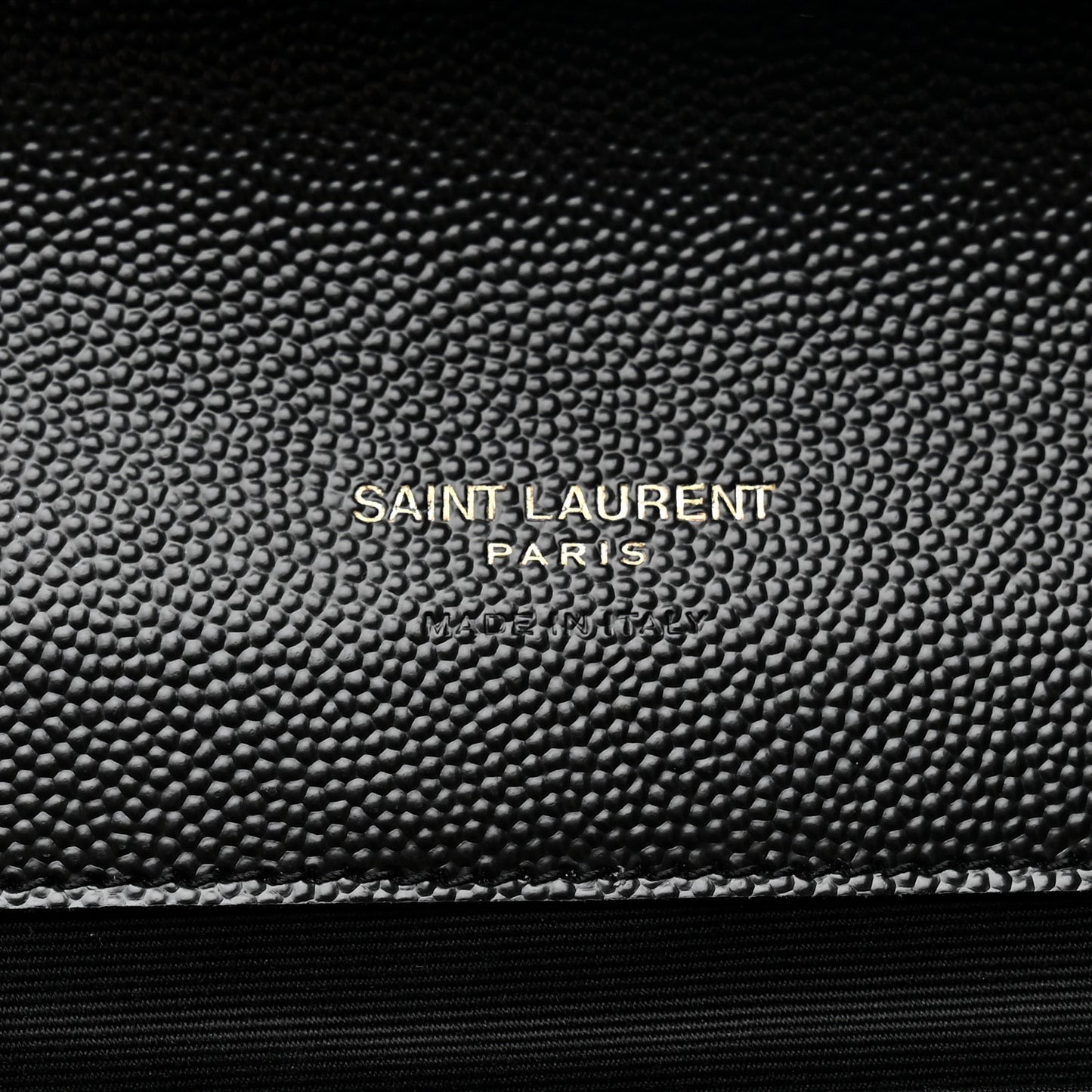Grain De Poudre Textured Mixed Matelasse Triquilt Monogram Clutch Black