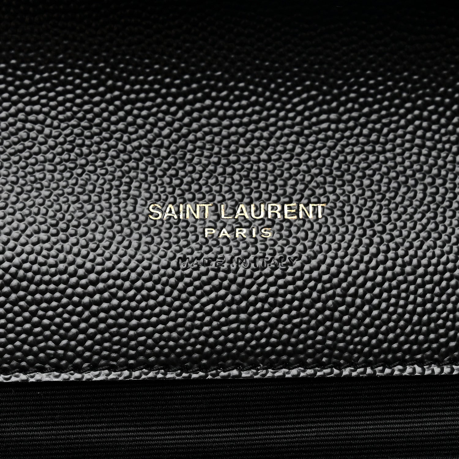 Saint Laurent Grain De Poudre Textured Mixed Matelasse Triquilt Monogram Clutch Black 6 of 7