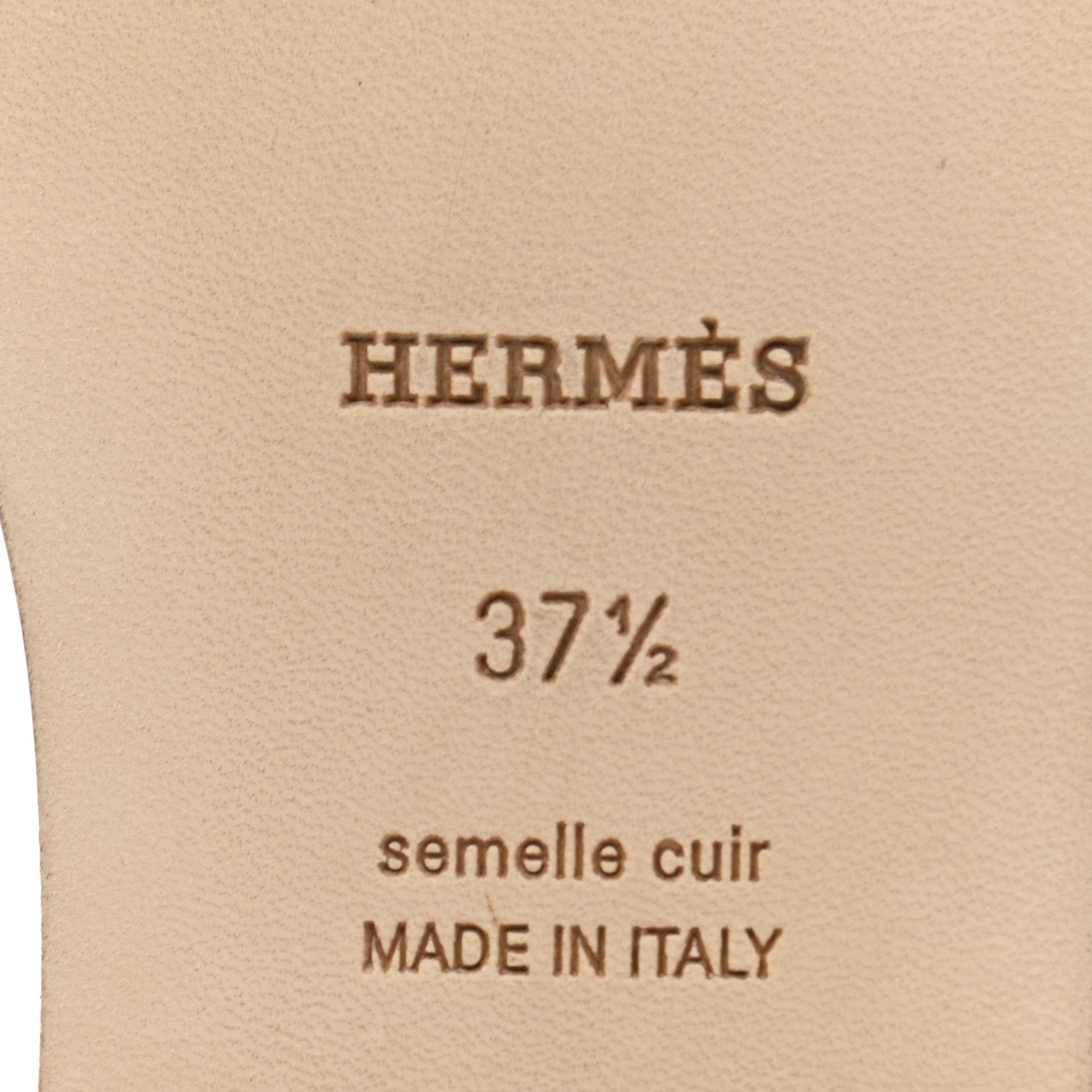 Hermes Box Calfskin Oran Sandals 37.5 White 6 of 8