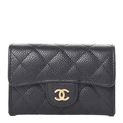 Chanel Caviar Quilted Flap Card Holder Black 1 of 9