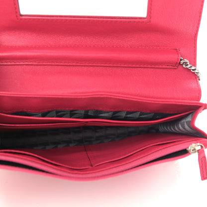 Proenza Schouler Lambskin PS1 Large Chain Wallet Raspberry 5 of 9