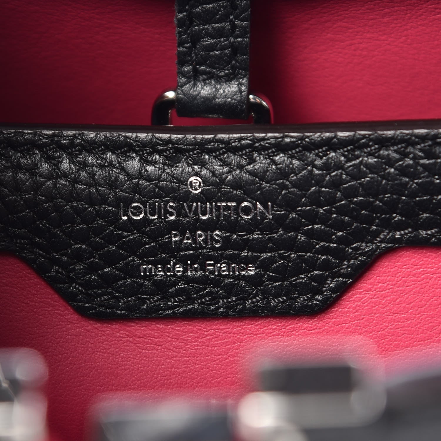 Louis Vuitton Taurillon Capucines PM Black 7 of 8