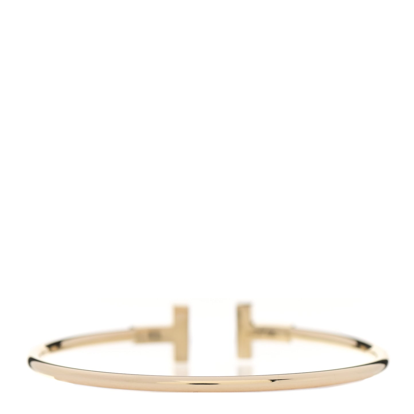 18K Yellow Gold Diamond T Wire Bracelet