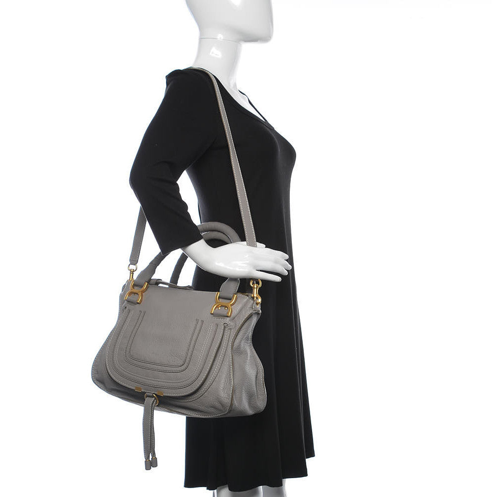 Chloe Calfskin Medium Marcie Satchel Cashmere Grey 2 of 11