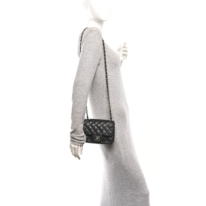 Chanel Lambskin Quilted Mini Square Flap Black 2 of 10