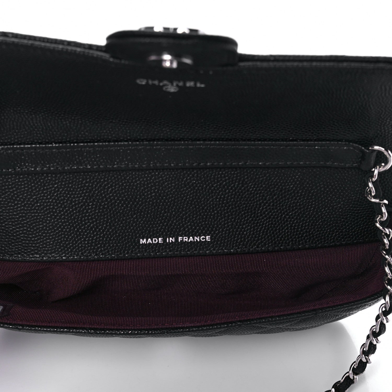 Chanel Caviar Quilted Glasses Case With Chain Black 7 of 13