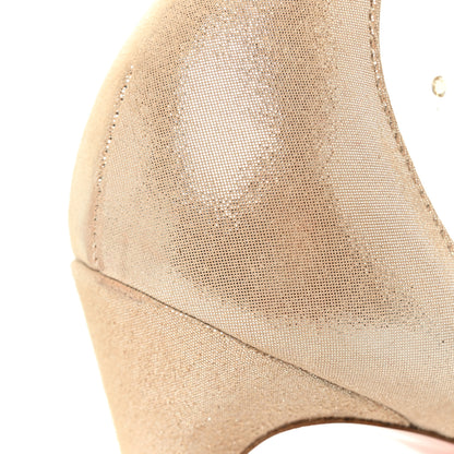 Christian Louboutin PVC Suede Lame Very Strass 120 Peep Toe 37 Version Poudre 8 of 8