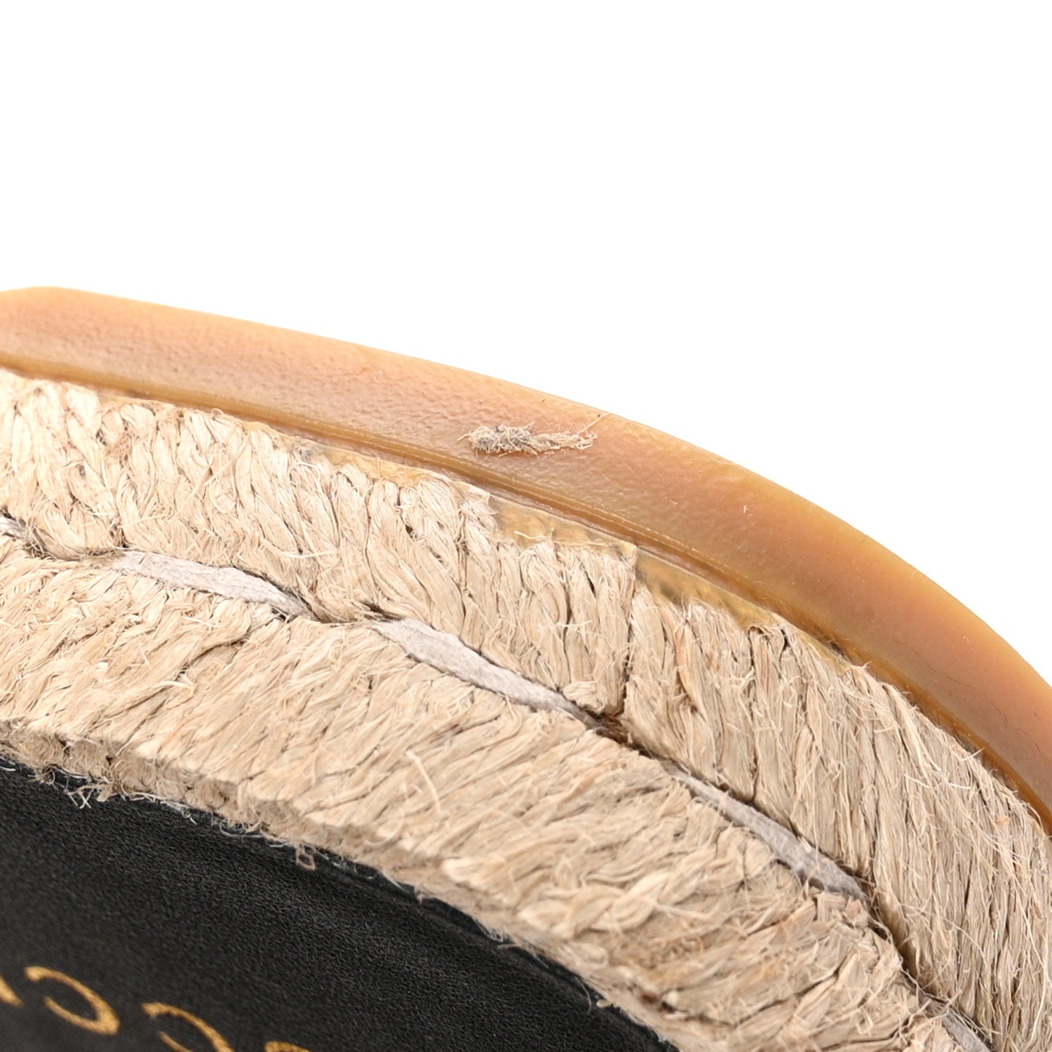 Gucci Monogram Matelasse GG Marmont Espadrille 20mm Slide Sandals 35 Beige Ebony Black 11 of 11