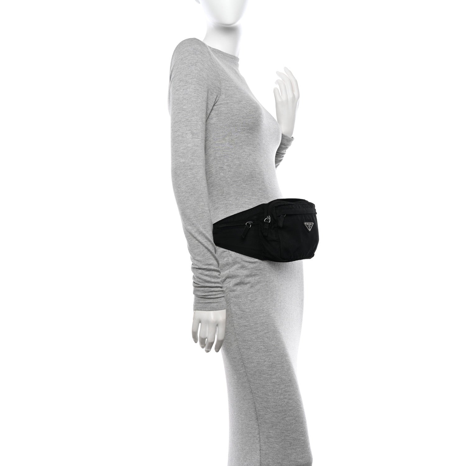 Prada Tessuto Nylon Belt Bag Black 2 of 10