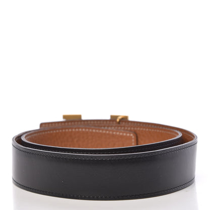 Hermes Box Togo 32mm H Belt 75 Black Gold 3 of 6