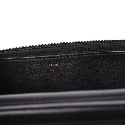 Chanel Calfskin Camellia Embossed Wallet on Chain WOC Black 6 of 10