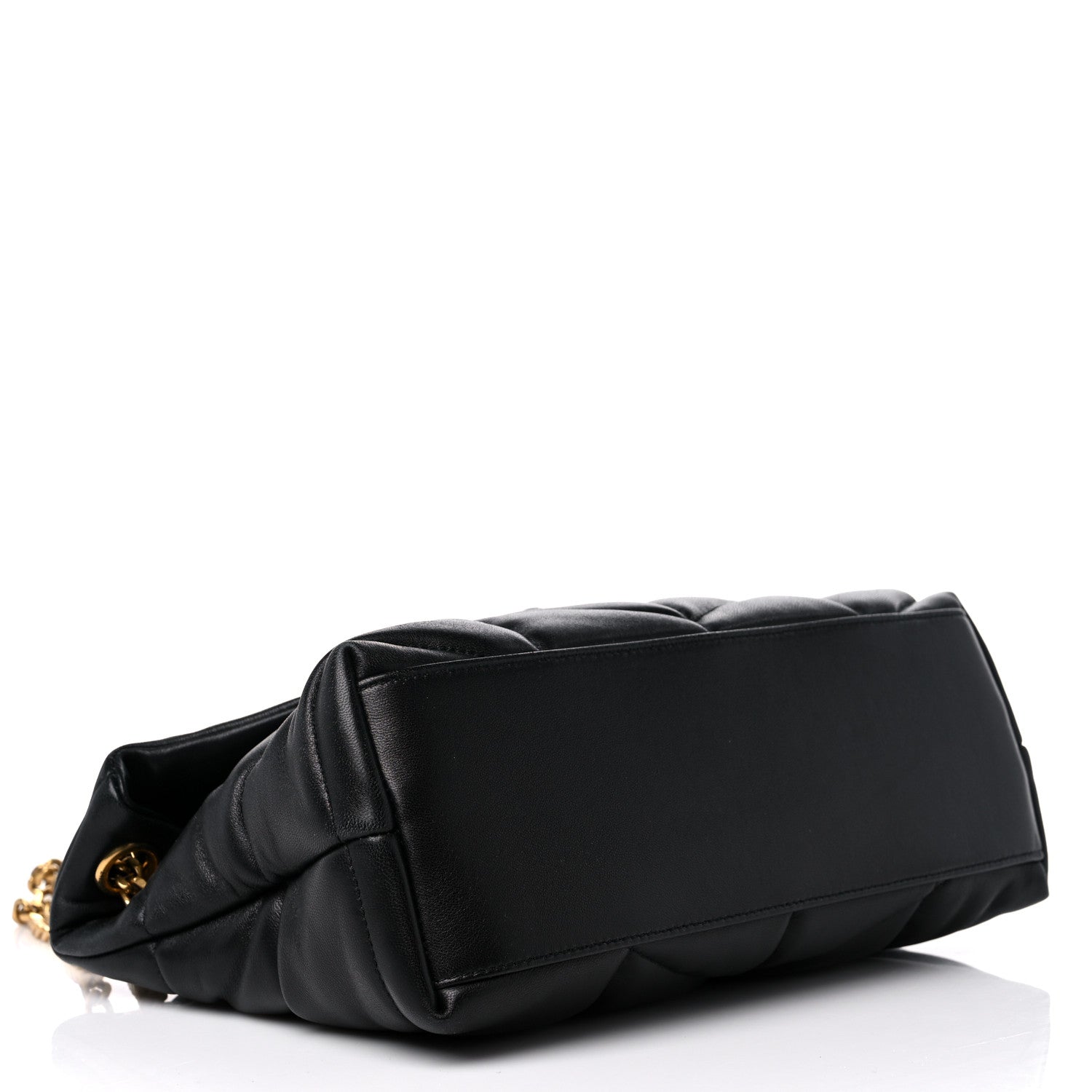 Saint Laurent Lambskin Quilted Small Loulou Puffer Monogram Chain Satchel Black 4 of 10