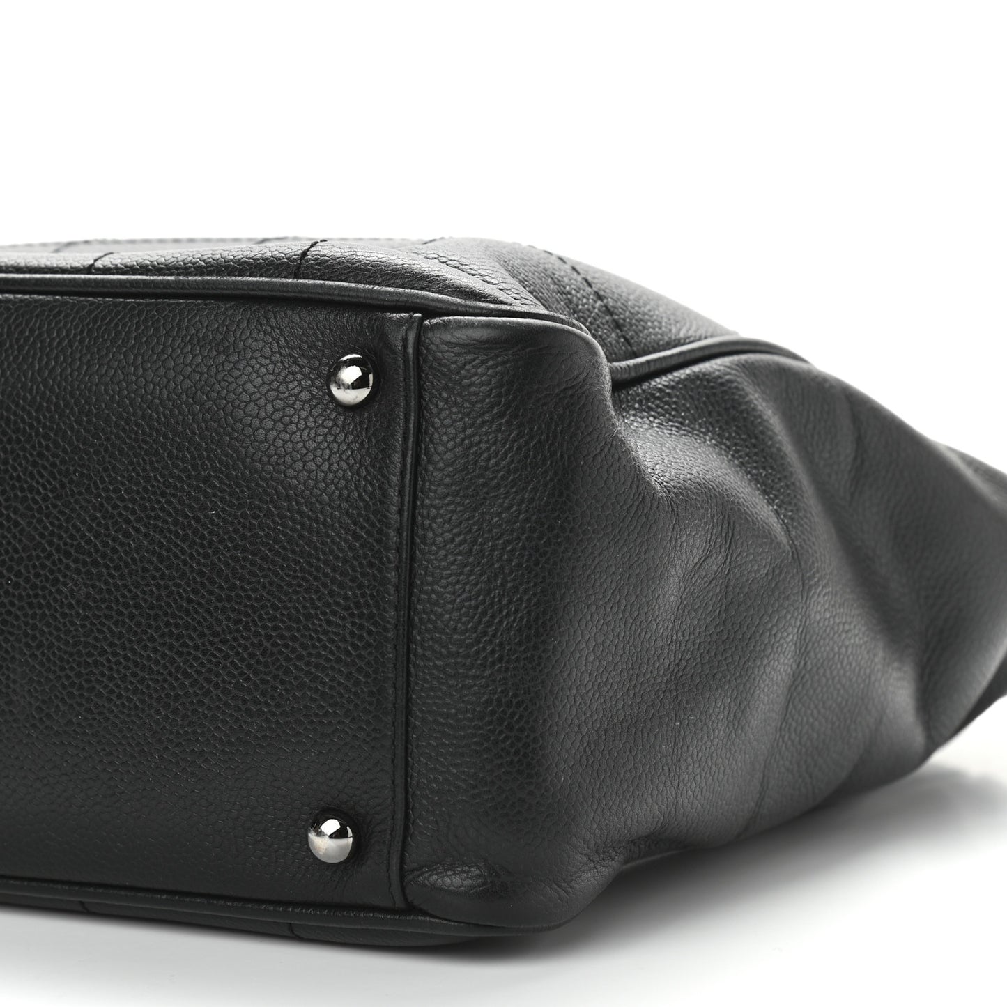 Caviar Square Stitched Tote Black