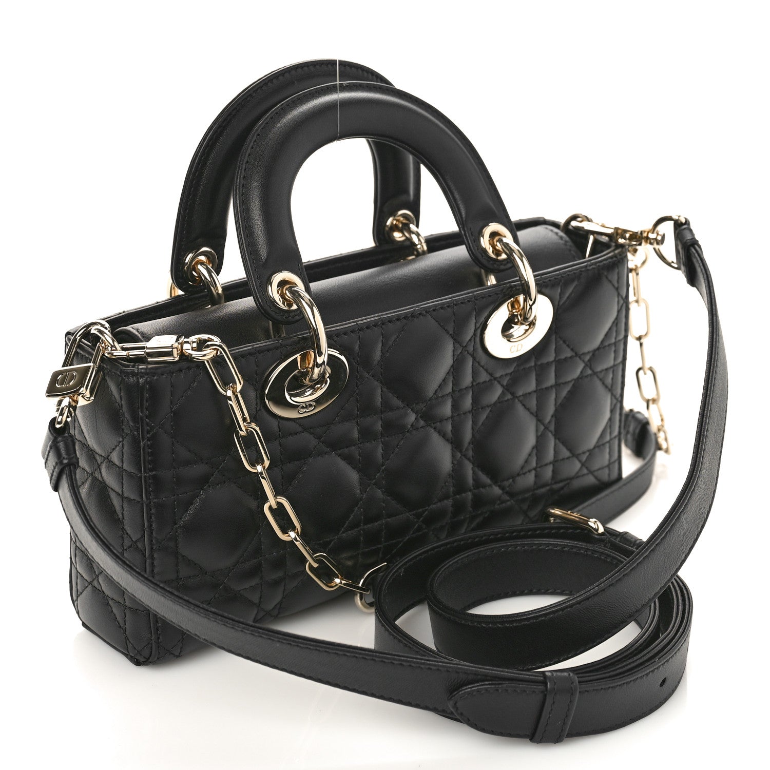 Christian Dior Lambskin Cannage Small Lady D-Joy Black 3 of 8