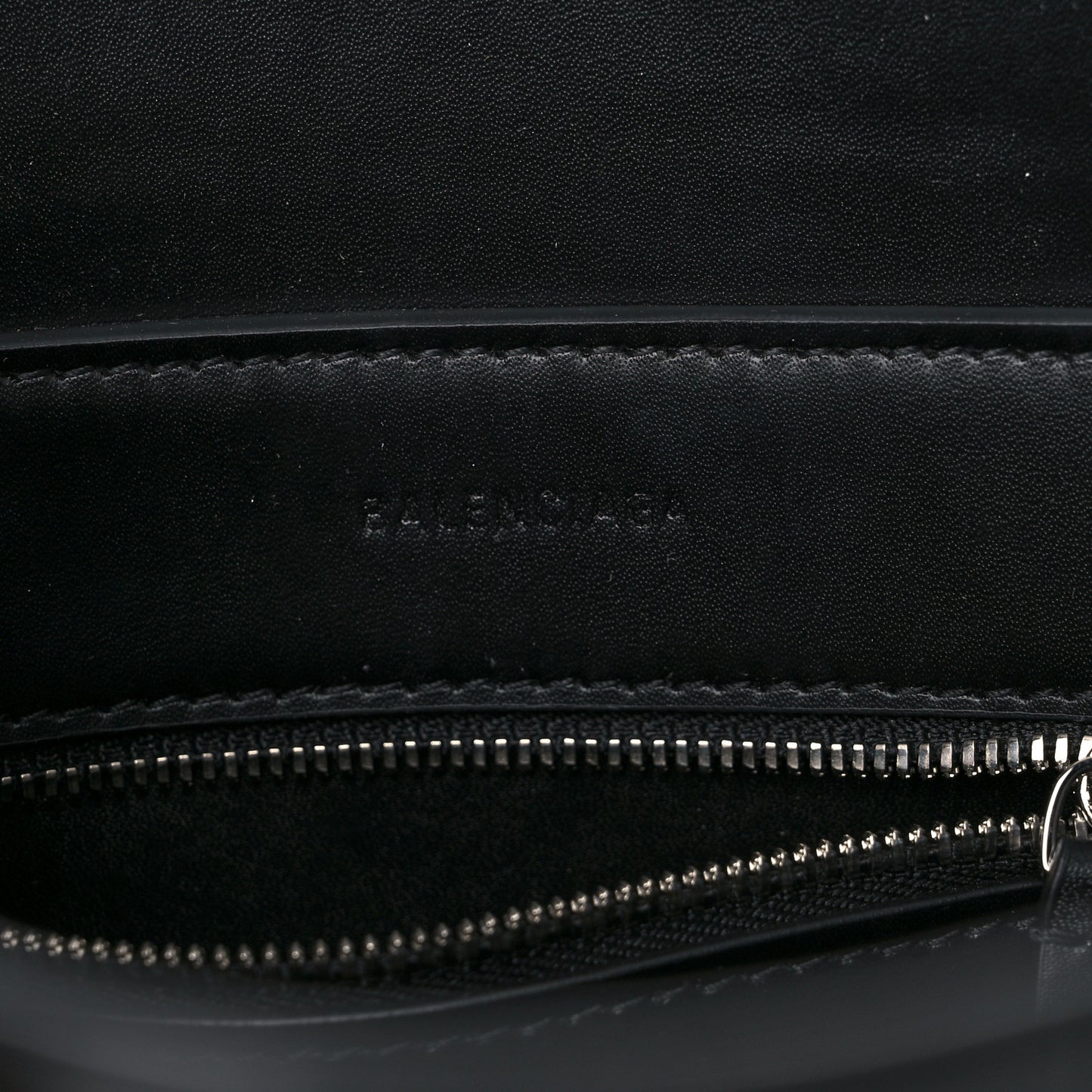 Shiny Calfskin Logo Crocodile Embossed XXS Everyday Tote Black