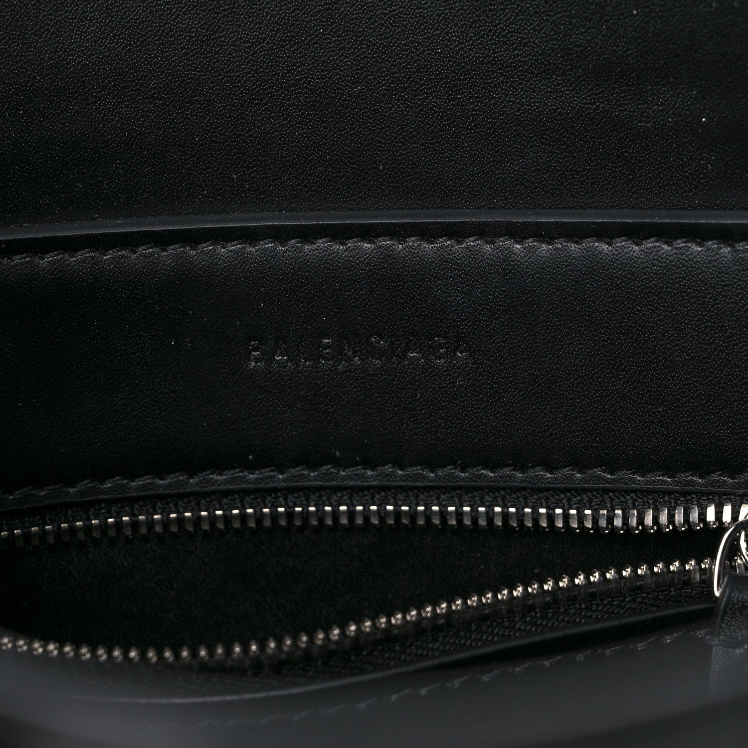 Balenciaga Shiny Calfskin Logo Crocodile Embossed XXS Everyday Tote Black 6 of 8