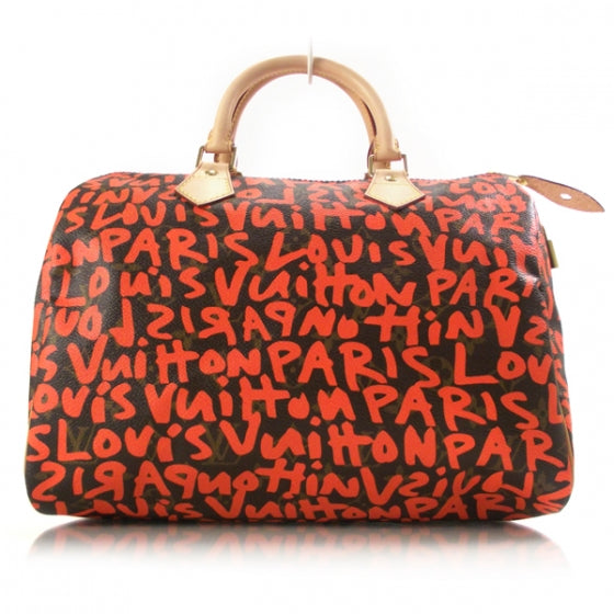 Louis Vuitton Monogram Graffiti Speedy 30 Orange 1 of 9