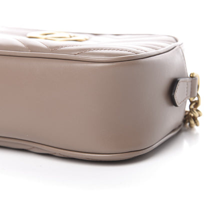 Gucci Calfskin Matelasse Small GG Marmont Chain Shoulder Bag Porcelain Rose 10 of 11