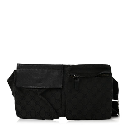 Gucci GG Monogram Double Pocket Belt Bag Black 1 of 14