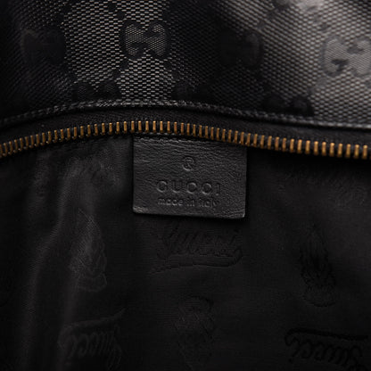 Gucci Imprime Monogram Medium Zippered Shopping Tote Black 8 of 12