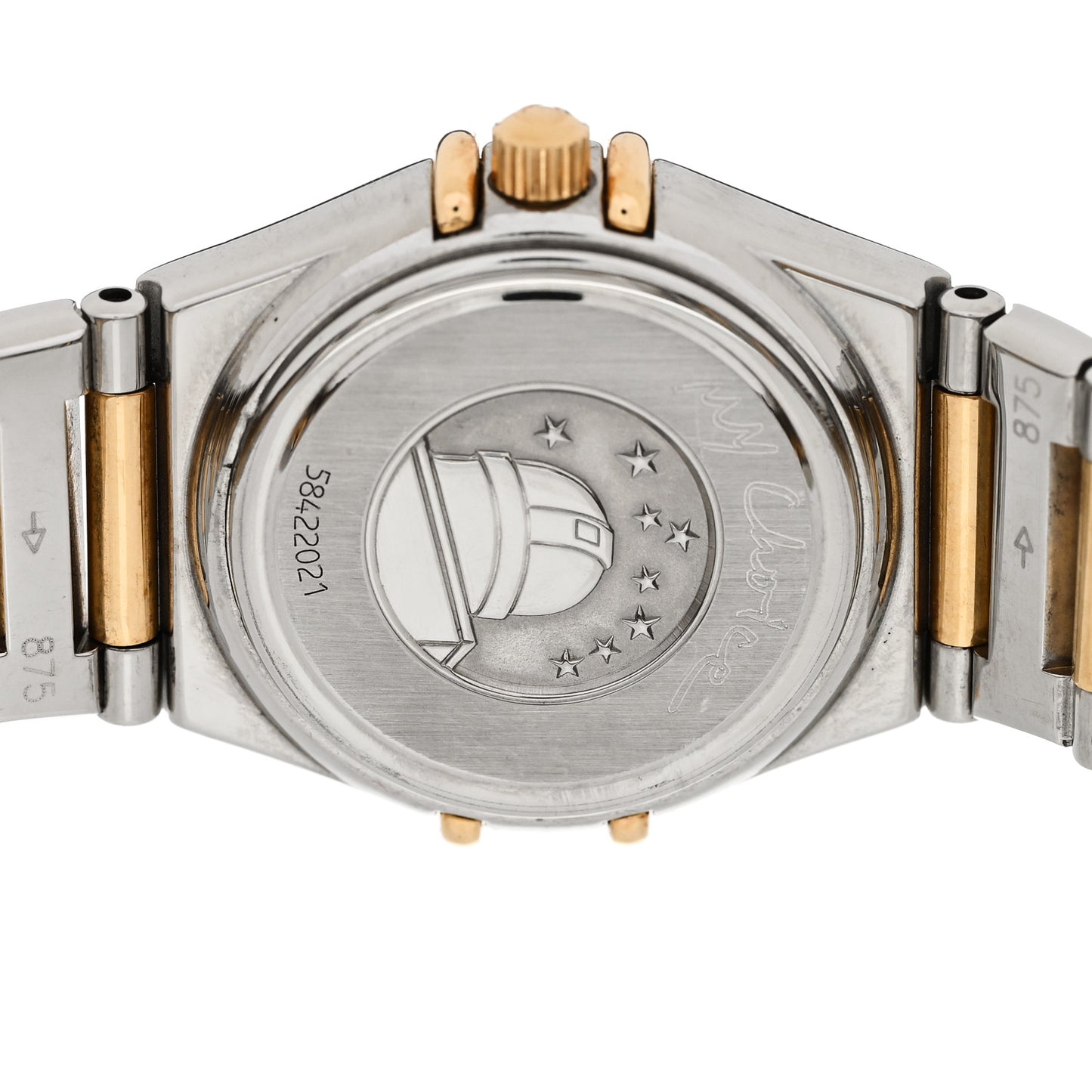 Stainless Steel 18K Yellow Gold Mother of Pearl 22mm Constellation Quartz Watch 1361.71.00