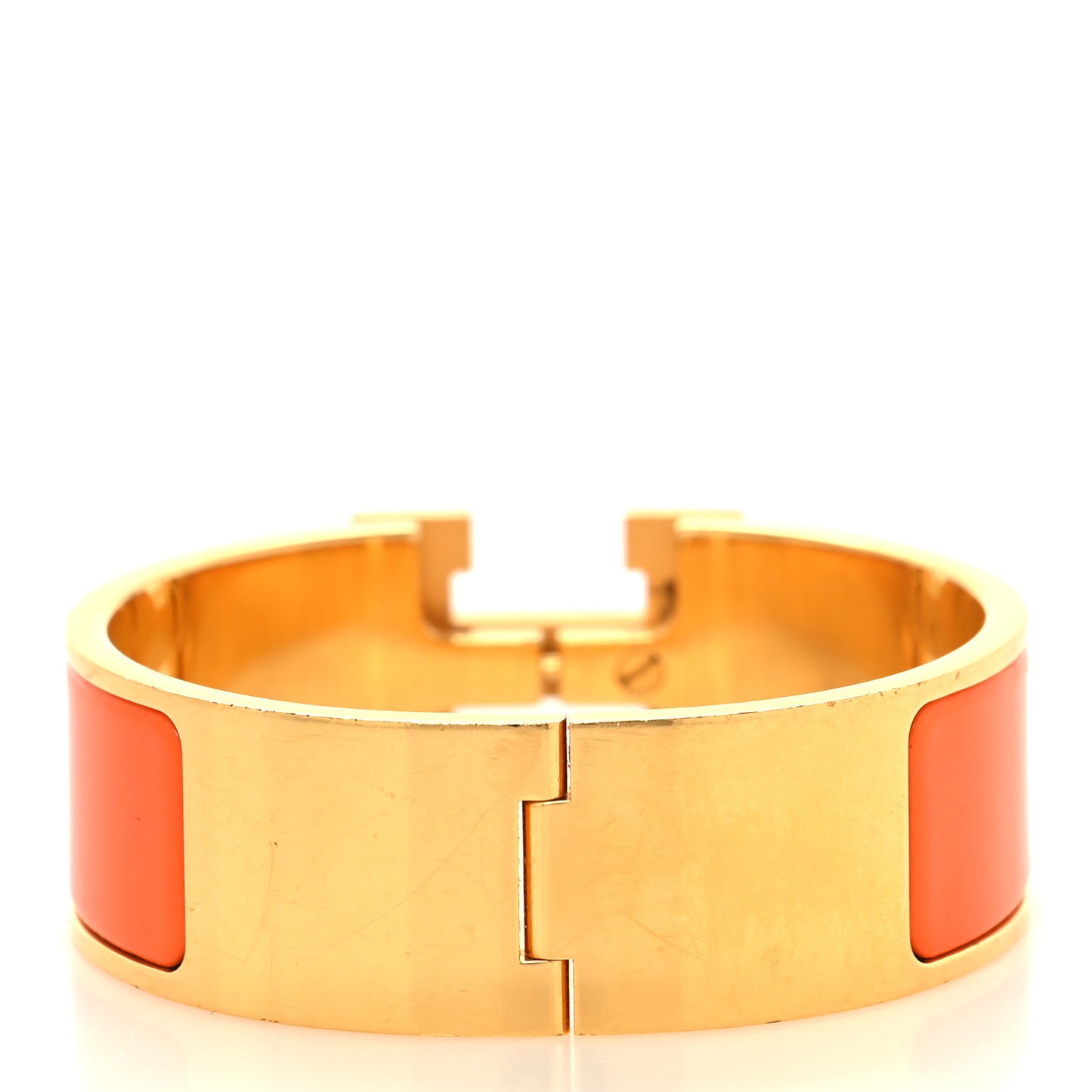 Enamel Wide Clic Clac H Bracelet PM Orange