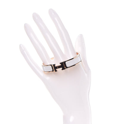 Hermes Enamel Narrow Clic Clac H Bracelet PM White 2 of 7