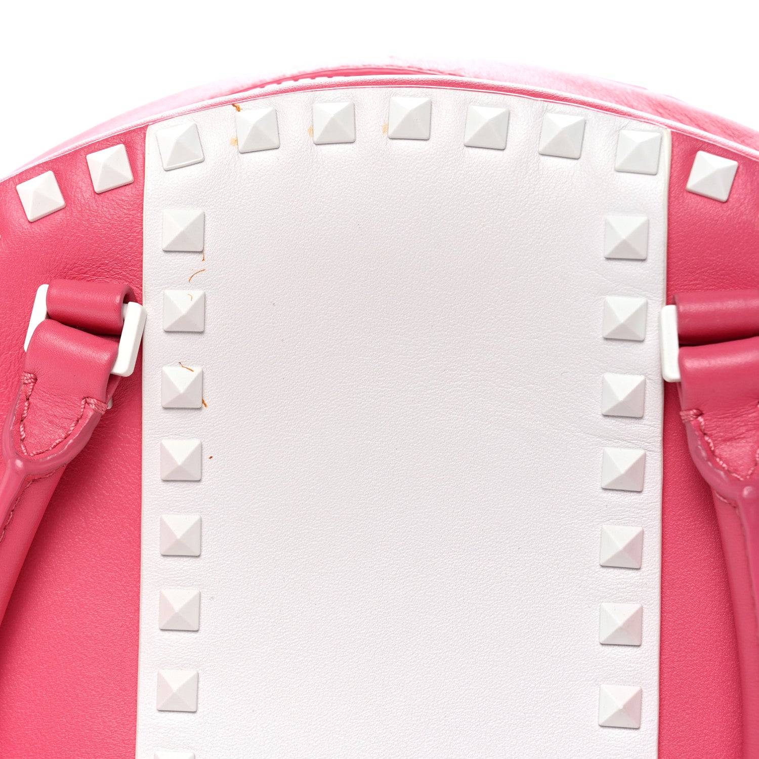 Valentino Garavani Vitello Colorblock Free Rockstud Top Handle Shoulder Bag Pink Optic White 10 of 13