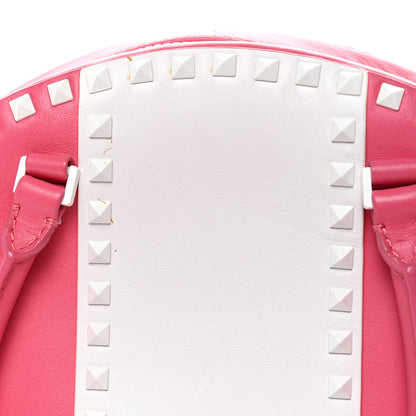 Valentino Garavani Vitello Colorblock Free Rockstud Top Handle Shoulder Bag Pink Optic White 10 of 13