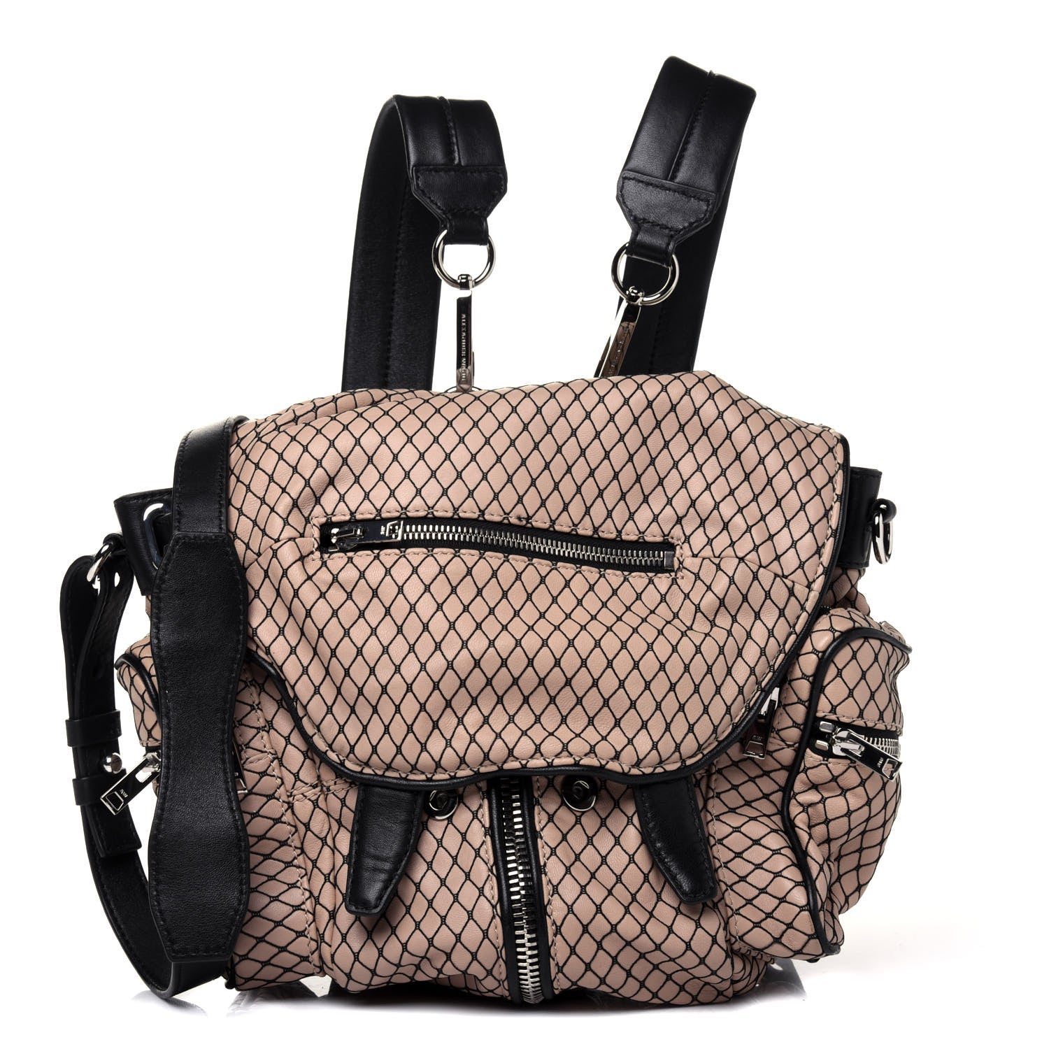 Alexander Wang Lambskin Embroidered Mini Marti Backpack Bag Beige 1 of 16