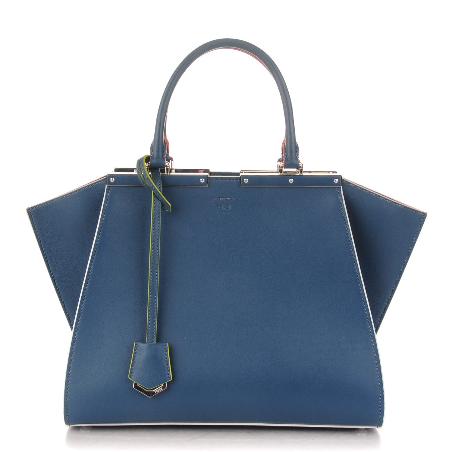 Fendi Vitello Dolce Century Petite 3Jours Tote Pavone 1 of 9