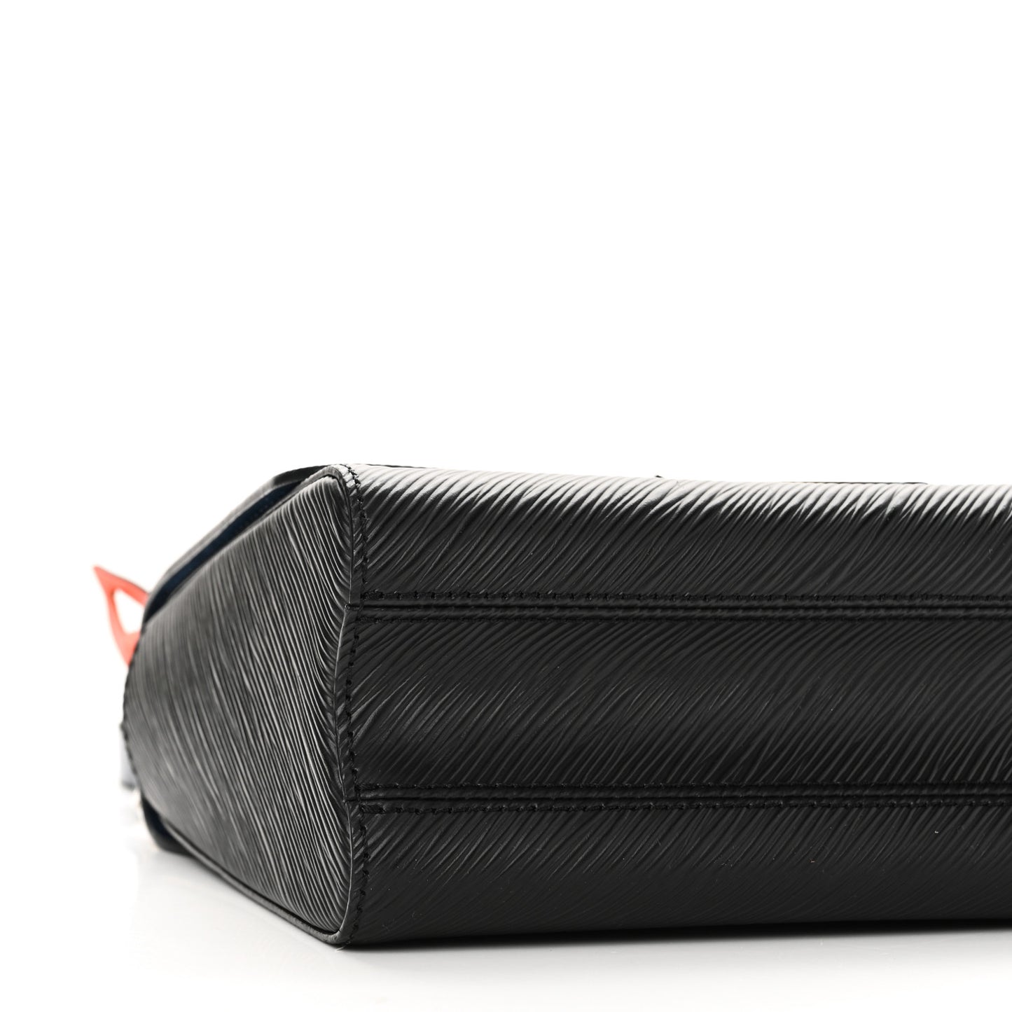 Epi Twist Braided Strap Shoulder Bag MM Black Orange Fluo Cobalt