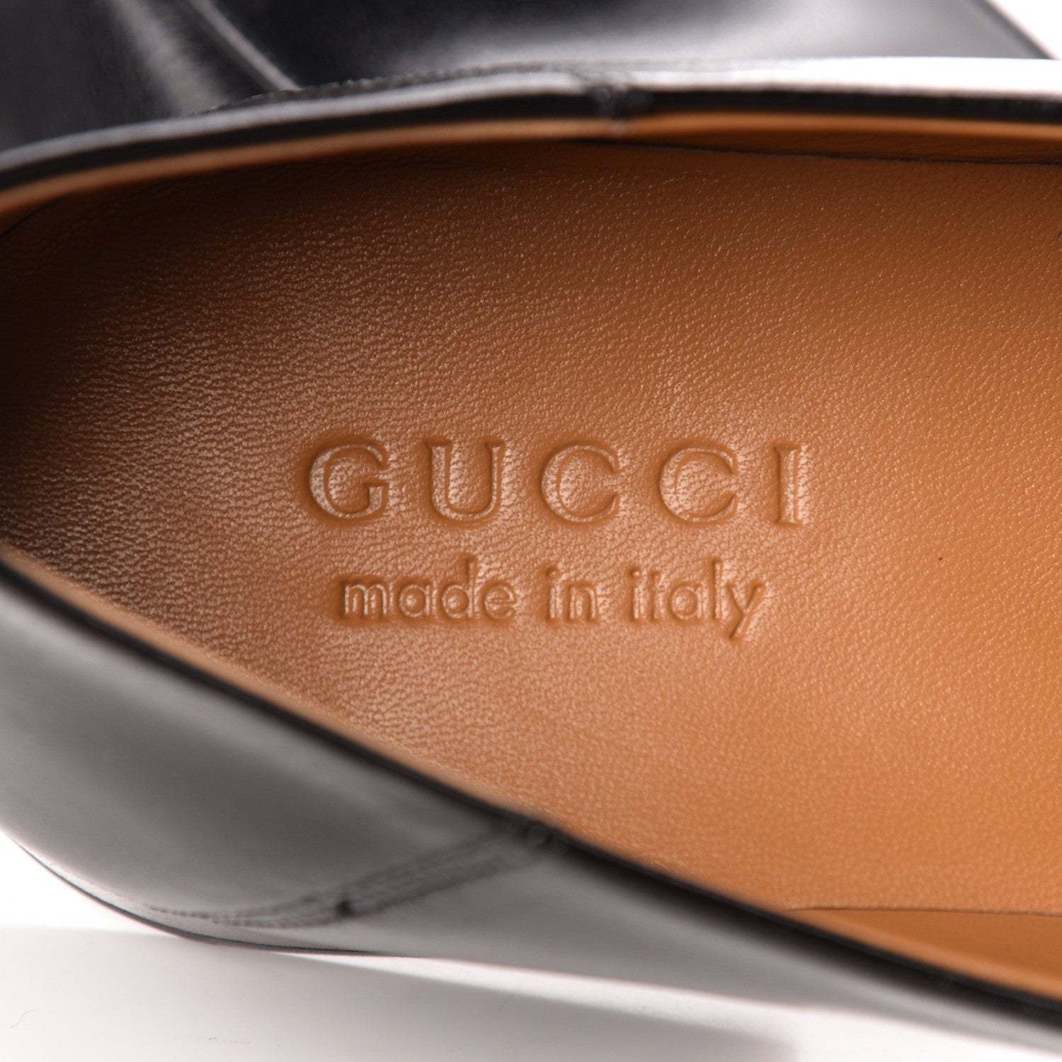 Gucci Goatskin Mens Horsebit Loafers 8.5 Black 6 of 10