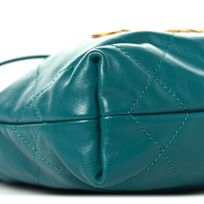 Chanel Shiny Calfskin Quilted Mini Chanel 22 Green 9 of 11