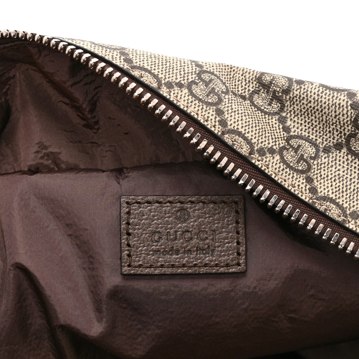 GG Supreme Medium Toiletry Case Beige Dark Brown