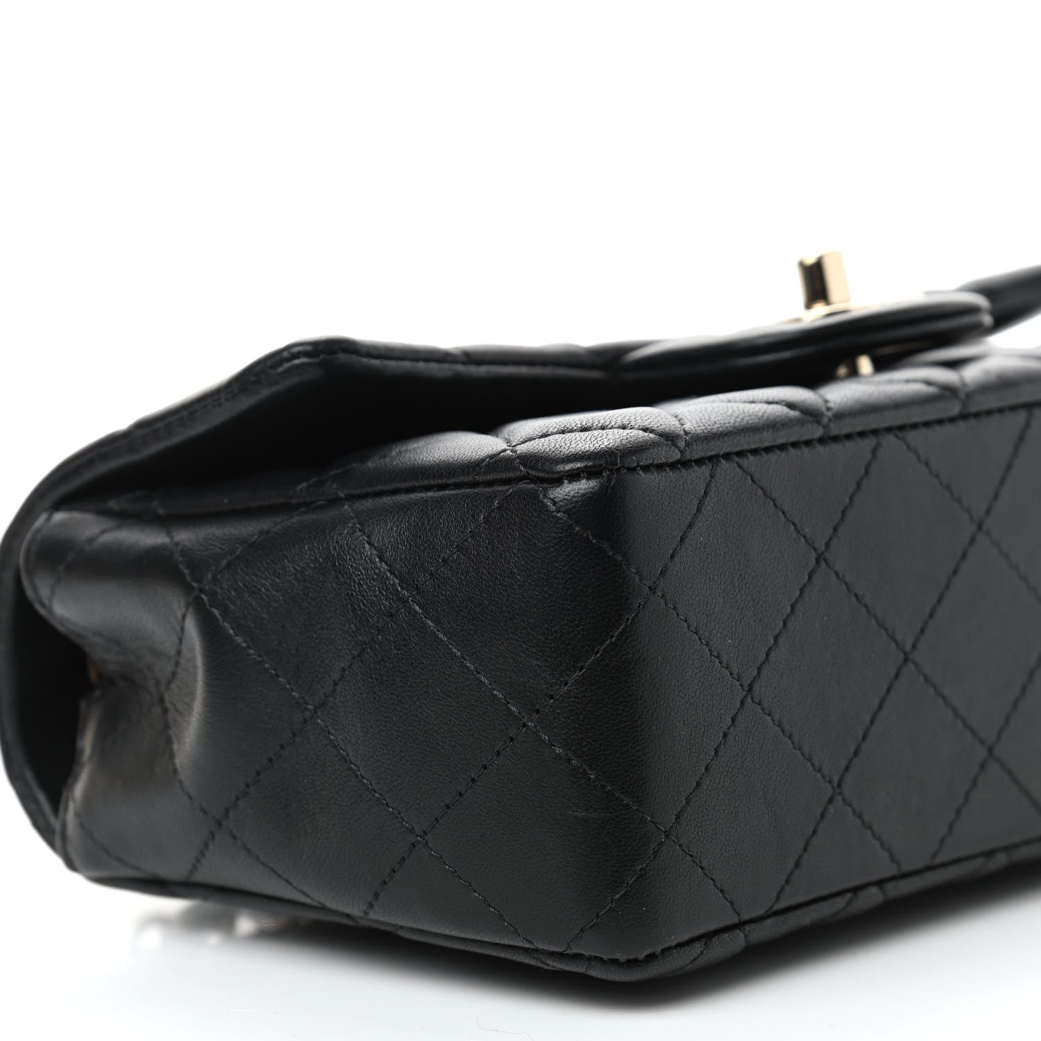Chanel Lambskin Quilted Mini Rectangular Flap Black 7 of 9