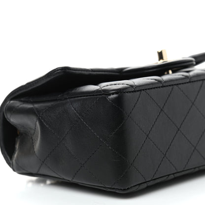 Chanel Lambskin Quilted Mini Rectangular Flap Black 7 of 9