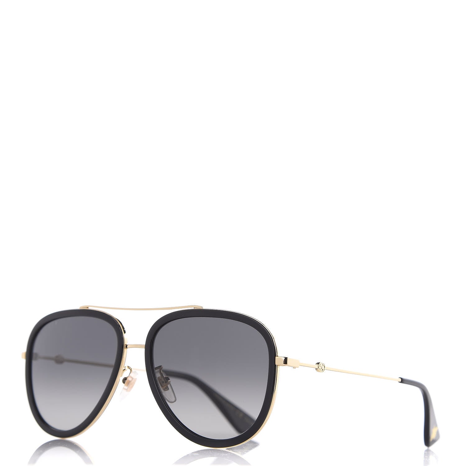 Gucci Aviator Sunglasses GG0062S Black Gold 1 of 7