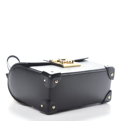 Gucci Calfskin Small Padlock Bamboo Shoulder Bag Black 4 of 9