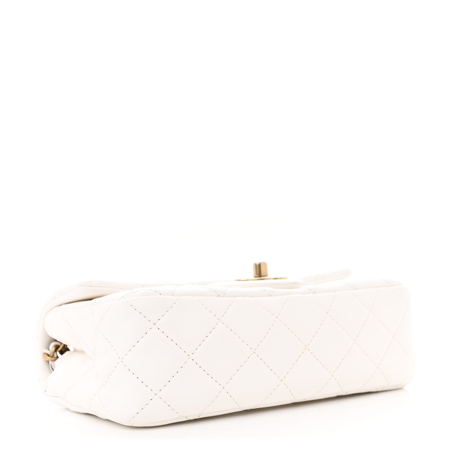 Chanel Lambskin Quilted Mini Rectangular Pearl Crush Flap White 4 of 9