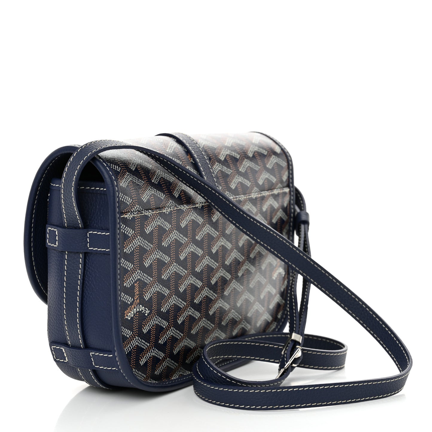 Goyardine Belvedere II PM Messenger Bag Navy