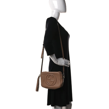 Gucci Pebbled Calfskin Small Soho Disco Bag Camelia 2 of 16