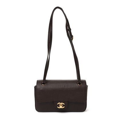 Chanel Grained Calfskin Mini Souplissimo Maxi Flap Dark Brown 1 of 9