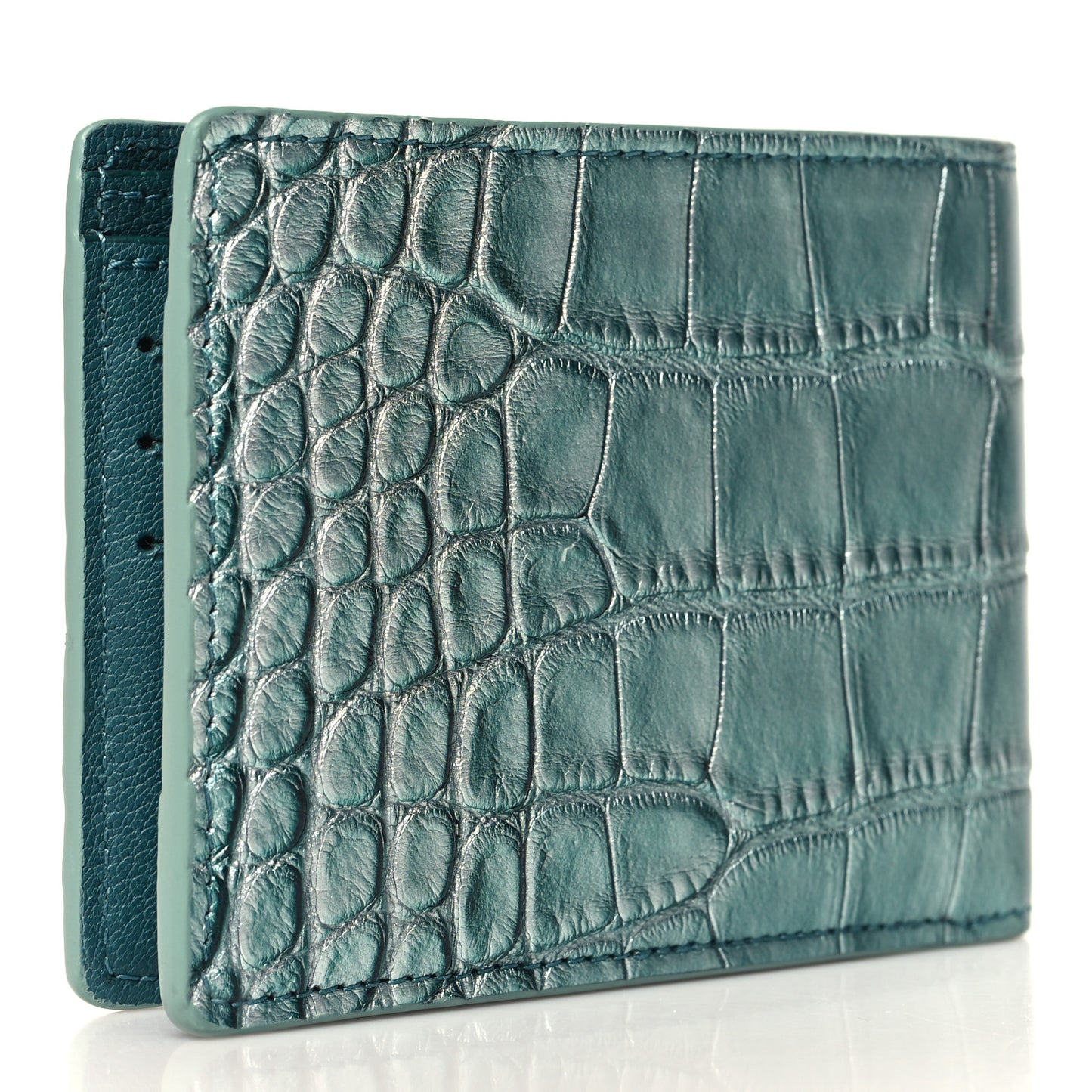 Crocodile Multiple Wallet Blue Pool